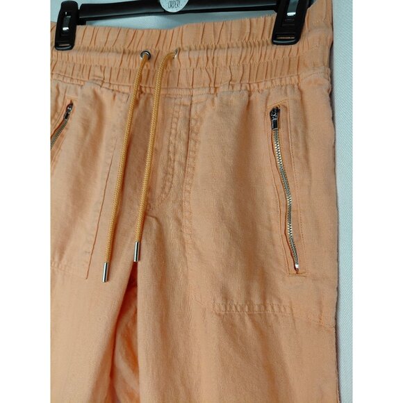 Athleta Womens Linen Jogger Pants Size 2 Peach - Picture 6 of 7